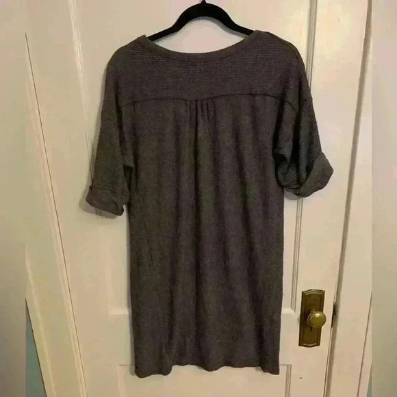 JAMES PERSE Grey Ribbed style 3/4 Sleeves Shirtdress, Womens Size 2 (medium) - Picture 7 of 8